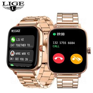 Horloges LUIK Smart Watch Heren Bluetooth Oproepen beantwoorden Opnames Sportmodus IP67 Waterdicht Stopwatch Bellen Berichtherinnering Smartwatch Heren