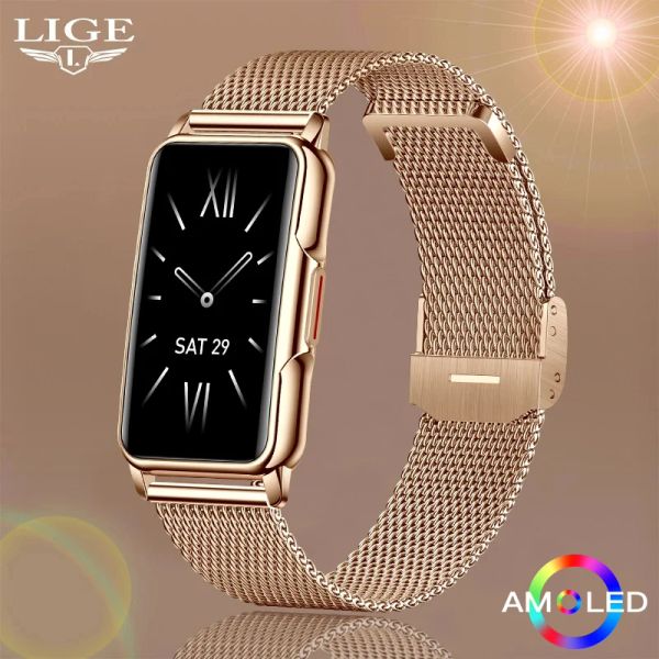 Relojes Lige Smart Watch Women Bluetooth Llame IP67 Improiector Water Ladies Watches Sports Fitness Tracker Women Smartwatch para Xiaomi Huawei