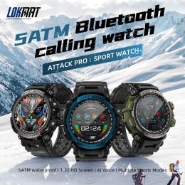 Horloges Lokmat Attack Pro Smart Watch Outdoor Fitness Watch IP68 Health Detection Function Compatibel met iOS- en Android -systemen