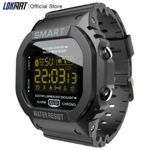 Relojes Lokmat Bluetooth Smartwatch Teléfono Recordatorio Sport Pedómetro Cámara de reloj eléctrico Remoter Relojes impermeables