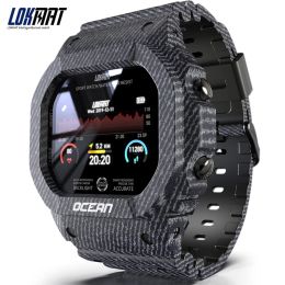 Montres LOKMAT OCEAN Fitness Tracker télécommande bracelet intelligent hommes IP68 étanche montre intelligente pour Android IOS reloj