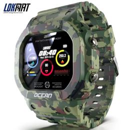 Montres Lokmat Ocean montre intelligente traqueur de santé message de pression artérielle pousser moniteur de fréquence cardiaque horloge Smartwatch