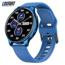 Bekijkt Lokmat Time 2 Smart Watches Men Blutooth Call Call Heartnate Monitoring Sports Women Watches met Sleep Tracker voor Android iOS