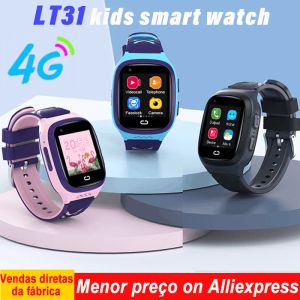 Bekijkt LT31 4G Kids Smart Watch Video Call Telefoon Bekijk SOS GPS Tracker Waterdichte Call Back Monitor Clock Gifts Child Smartwatch