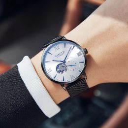 Montres Luxury Brand Watch Men's Mechanical Automatic Watch Business Business Design en acier inoxydable Sport imperméable Corloge Renoj Hombre