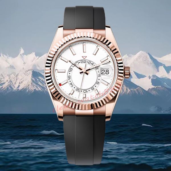 relojes Reloj de lujo para hombre Reloj de alta calidad Reloj de moda clásico Reloj de marca famosa Diseñador Reloj de 40 mm Correa de goma Reloj luminoso Relojes marinos menwatch reloj-R