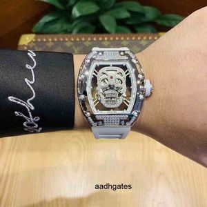 Relojes de lujo para hombre Richa Mechanics Reloj de pulsera fantasma para hombre mecánico automático Mill r reloj ahuecado calavera de diamante con personal único