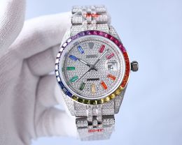 Horloges luxe Rox Ladies Kijk fysiek schieten 41 mm diameter AAA zirkon 904 stalen riem saffier krassendichte glazen spiegel 18 vacuüm