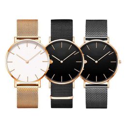 Montres fabricant concevant le japon moving quartz wrist watch bracelet en cuir rose gold étanche montres