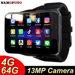 Watches Men 4G LTE Smart Watch Sim Sim Tarjeta 4GB RAM 64GB ROM 2300MAH Big Screen 2.88 '' Cámaras duales Wifi GPS Sports Smartwatch