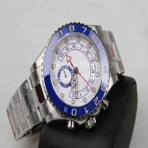 Horloges heren automatisch Cal 4161 chronograaf uurwerk blauwe keramische ring Eta horloge heren 904L staal GMF 116680 Valjoux 116680 GM Wris250V