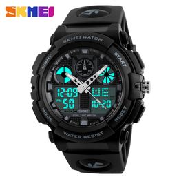 Horloges Mannen Mode Digitale Chrono Dual Quartz Tijd Waterdicht 3 Bar Montre Sports Orologio da Uomo Horloges Relogio Mannen SKMEI Homme Montre