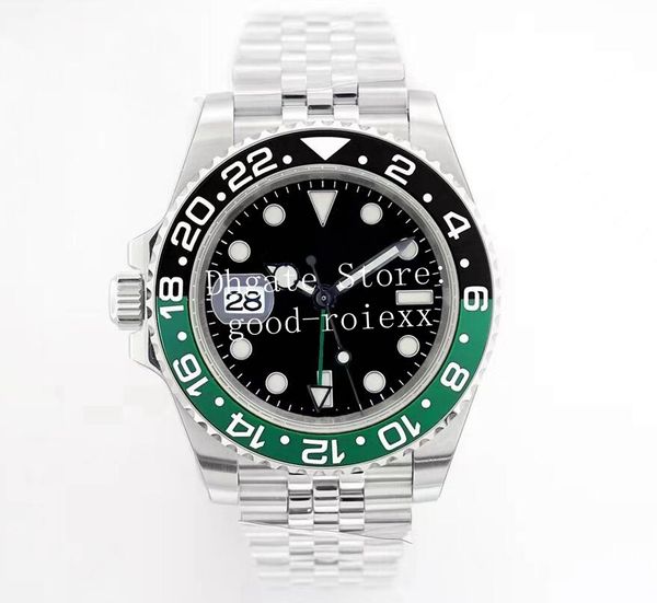 Relojes Hombres Mano izquierda Verde Reloj negro Automático Cal.3186 Bisel de cerámica 126720 Goes Destro EW 904L Acero Jubilee Eta 126710 Rojo Azul EWF Relojes de pulsera