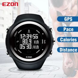 Regardez la montre GPS de montre à bracelet GPS de sport numérique pour la distance de vitesse Burning Calorie Burn 50m Ezon T031 Ezon T031 à distance