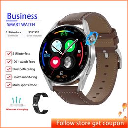 Relógios masculinos dt3 pro relógio inteligente de carregamento sem fio smartwatch feminino relógio de pulso bluetooth chamada pulseira fitness rastreador monitor
