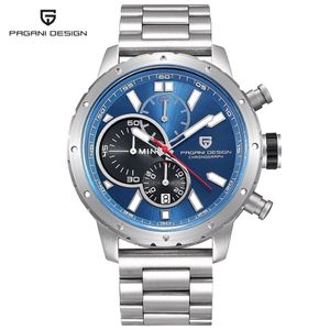 Relojes para hombre, cronógrafo resistente al agua, reloj deportivo de cuarzo, marca de lujo, diseño PAGANI, relojes de pulsera militares, reloj masculino2884