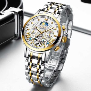 Horloges Heren LIGE TOP Luxe Merk Automatische Mechanische Horloge Mannen Waterdicht Skeleton Klok Montre Homme + Box 210527