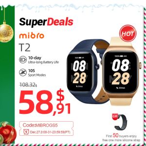 Bekijkt Mibro T2 GPS Track smartwatch Bluetooth Calling Dual Core 1.75 inch AMOLED SCHERM Sports Beste Android Smart Watch voor mannen Women