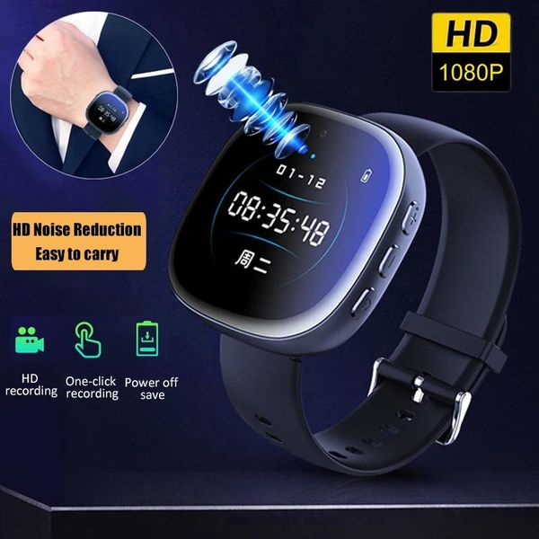 Relojes Mini 32GB Reproductor de música MP3 Full HD 1080P Grabadora de video Reducción de ruido portátil Dictáfono Micro videocámara Reloj inteligente