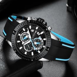 Horloges Mini Focus Quartz Horloges voor Mannen Siliconen Band Leger Sport Chronograaf Polshorloge voor Man Klok Relogios Masculino 0244g0.3