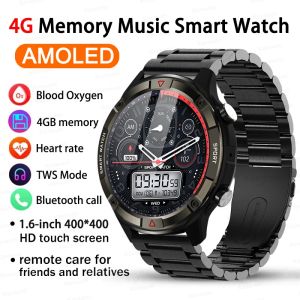 Regardez une nouvelle montre 4G Memory Watch for Men Smart Watch en 2023 Bluetooth Call Local Music Smartwatch Fitness Sports Clock 1,6 pouce HD Écran