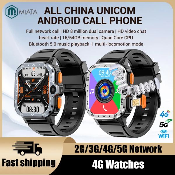 Regardez la nouvelle montre PGD à 4 jouets Android Smart Watch 16G / 64G ROM STOCKAGE DUAL CAMERA SIM Card WiFi Wireless Fast Internet Access PK DW88 / DW89