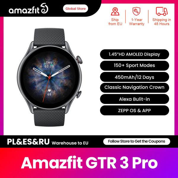 Regarde la nouvelle Amazfit GTR 3 Pro GTR3 Pro Gtr3 Pro Smartwatch 1.45 