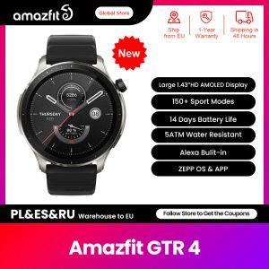 Regardez les nouveaux modes de sport Amazfit GTR 4 GTR4 Smartwatch 150 sports Bluetooth APPLES Smart Watch avec Alexa Build 14 Days Battery Life