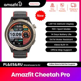 Bekijkt nieuwe aankomst Amazit Cheetah Pro smartwatch offline stemassistent Titanium legering der bezel 5 atm Waterweerstand Smart Watch