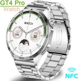 Montres New Autumn Hot NFC Huawei GT4 Smart Watch Men Bluetooth Call IP68 Bracelet imperméable Tracker cardiaque AMOLED HD Smartwatch