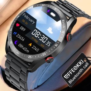 Montres Nouveau Bluetooth Appel Smart Watch Hommes Étanche Sport Fitness Bracelet Météo Affichage Homme Smartwatch pour Oppo Huawei Xiaomi Téléphone