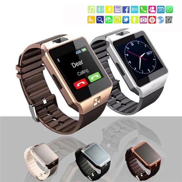 Regarde la nouvelle conception Smart Watch DZ09 Prise numérique avec des hommes Bluetooth Electronics Sim Card Sport Smartwatch pour iPhone Samsung Android