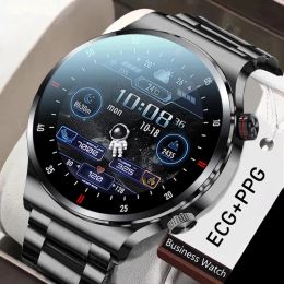 Montres New ECG + PPG Smart Watch Men Amoled HD Screen Business Smartwatch IP68 imperméable NFC Bluetooth Call Smartwatch pour Android iOS