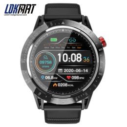 Bekijkt nieuwe mode Lokmat Comet 1.3 "Volledig touchscreen Sport Smart Watch Finess Tracker Hartslag Hartslag Waterdichte smartwatch voor Android iOS