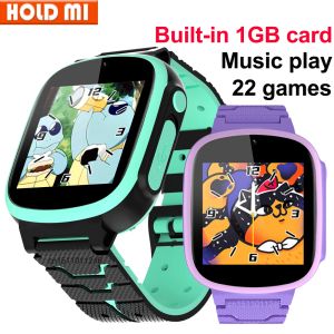 Regarde le nouveau jeu Smart Watch Kids Music joue 22 jeux avec une carte SD SDT de 1 Go Horloge vidéo de l'appareil photo pour les cadeaux pour garçons