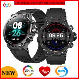 Relojes nuevos hombres 1.3 Inch 360*360px Pantalla AMOLED Smart Watch GPS Galileo Beidou Ubicación impermeable de 300 mAh Sports Fitness Smartwatch