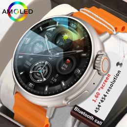 Montres NEW NFC Smart Watch Men 1.52 pouces AMOLED 454 * 454 Bracelet Bracelet Fitness Impterproof Sport Watches Bluetooth Call Smartwatch Femmes