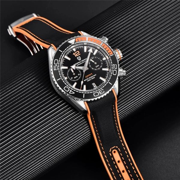 Mira el nuevo diseño Pagani Design 42 mm Classic Fashion Men's Watch Watch Top Brand Multifunción Cronógrafo de acero inoxidable Relojes impermeables de acero inoxidable