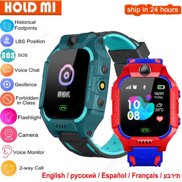 Relojes nuevos Smart Watch Kids Lbs Baby Phone 2G Watch Camera SOS PK Q02 Q12 Q15 Niños Smartwatch Android ios para niños Regalos