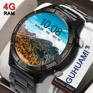 Bekijkt nieuwe Smart Watch Mens 4G Memory Local Music Player 454*454 AMOLED SCHERM BLUETOOTH Call Sports Man Smartwatch voor man Android iOS