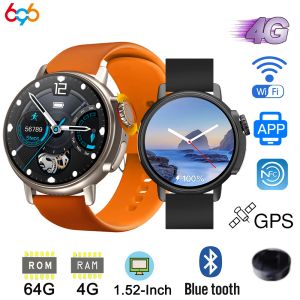 Montres New Ultra Women Ram 4 Go Rom 64 Go 4G Appel GPS Smart Watch NFC WiFi Sports Fitness Imageproof Men Sim Card Camera Smartwatch