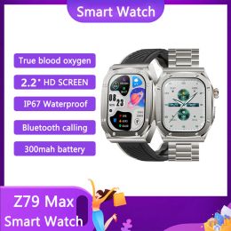 Montres nouvelles Z79 Max Smart Watches For Men Smartwatch 2023 Buletooth Call Blood Oxygen Monitoring 1,83 "HD Écran Smart Smart Watch