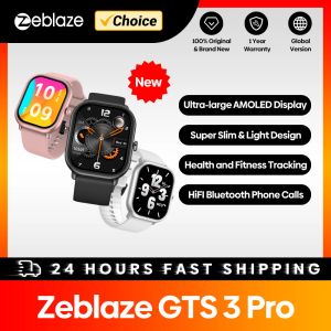 Bekijkt New Zeblaze GTS 3 Pro Voice Call Smart Watch Ultrabig HD AMOLED SCHERM GEZONDHEID EN FITNESS TRACKING Smartwatch voor mannen Women
