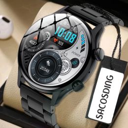 Bekijkt NFC Smart Watch 2022 AMOLED 390*390 -scherm Toon altijd de Time Bluetooth Call IP68 Waterdichte sport smartwatch voor Xiaomi