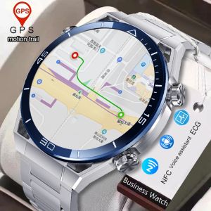 Bekijkt NFC Smartwatch GPS Tracke Bluetooth Call ECG+PPG Motion Bracelet Fitness voor Huawei horloges Ultimate Smart Watch Men 2023 Nieuw