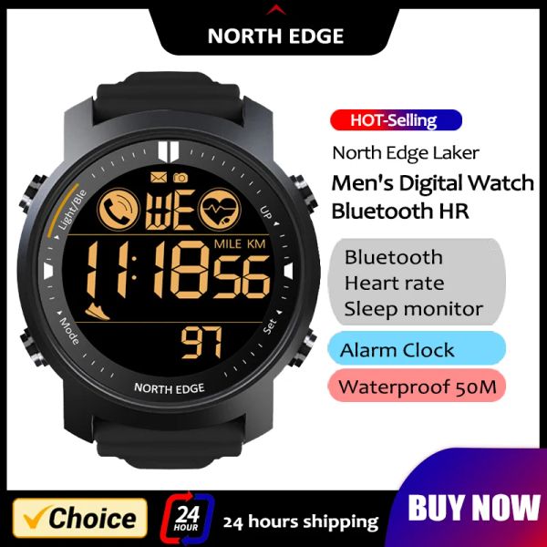 Relojes North Edge Smart Smart Watch Heart Monitor Women Smartwatch Swmming Running Pedómetro despertador impermeable 50m Android iOS