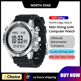 Relojes North Edge Smart Smart Watch Computer Computer Computer Watch Bucing NDL (sin tiempo deco) 50m Barómetro de altímetro Compass Nuevo