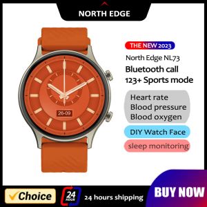 Montres North Edge New Bluetooth Call Smart Watch Men Sportproof Sport Fitness Tracker Display Man Smartwatch pour Android iOS