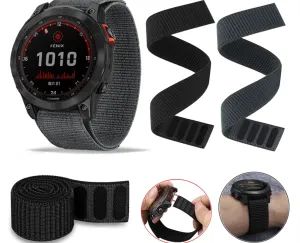 Horloges Nylon Horlogeband voor Garmin Enduro Fenix 7 7x 7s 6X 6S Pro Solar 5X Plus 5S 3 HR Afdaling MK1 Mk2 Mk2i Horlogeband Strap Hook Look