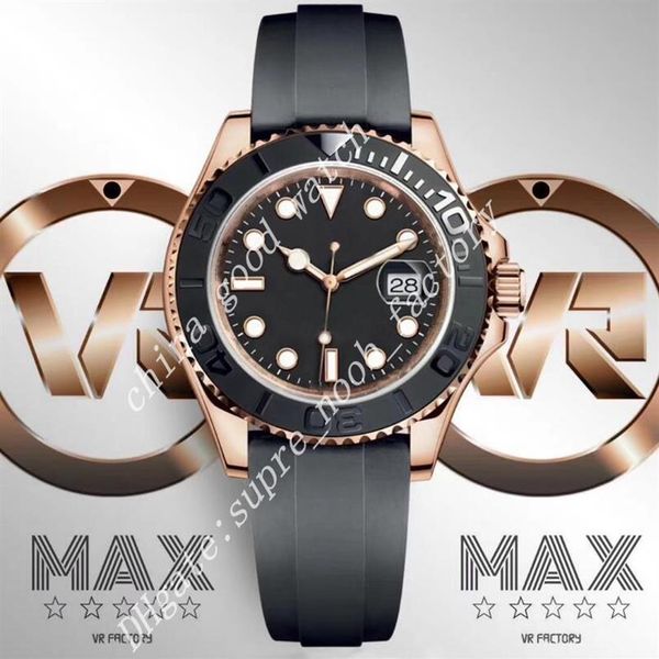 Relojes de hombre Super Factory 40MM Oro rosa Relojes Hombre Cal 3135 Reloj 28800 vph Hz Movimiento automático VRF Buceo Correa de caucho Sapp245N